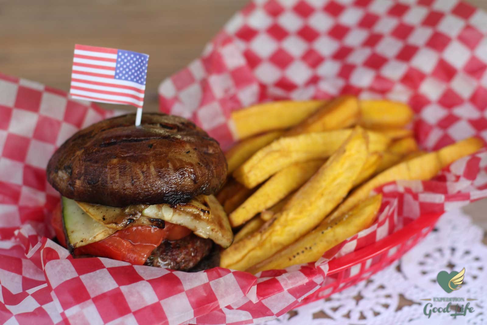 Wheat Belly Balsamic Basil Burger